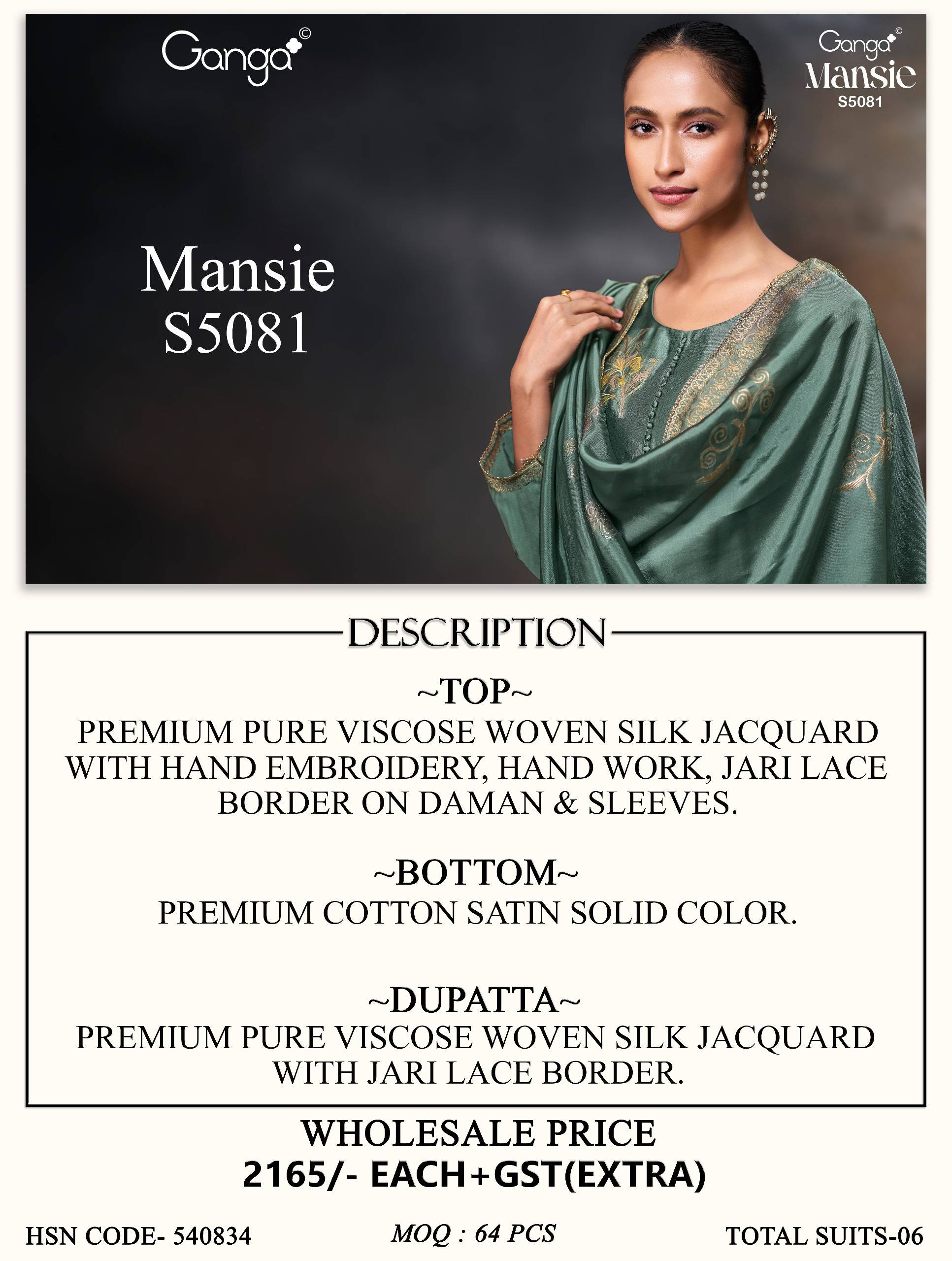MANSIE 5081 SERIES BY GANGA FASHION Beautiful Colourful PURE VISCOSE Dresses At Wholesale Price